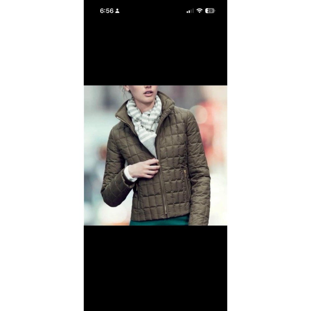 J. Crew Women's Olive Green Quilted‎ Down Filled Jacket Womens XS - Picture 13 of 13
